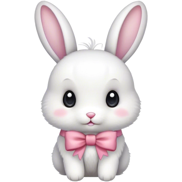 bunny with a bow cute small emoji