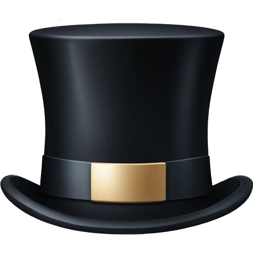 Top hat emoji