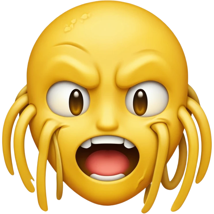 yellow emoji strangling itself emoji
