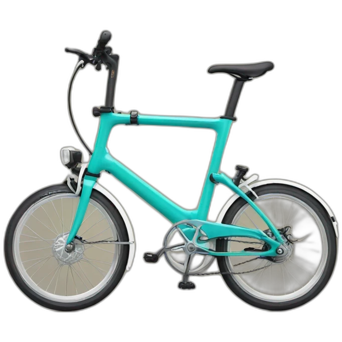 Simplified Brompton bike emoji