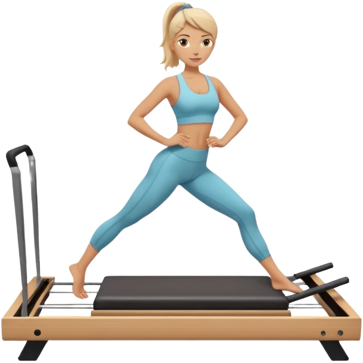 pilates girly doing pilates on reformer emoji