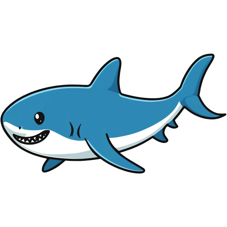 cartoon blue shark emoji
