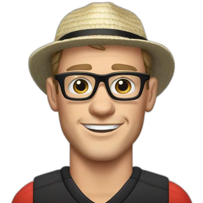 Jonathan Toews wearing glasses as beach bum emoji