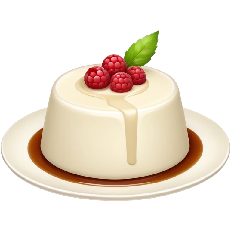 panna cotta on dish emoji