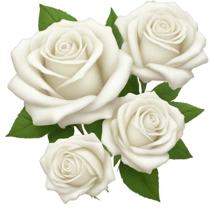 white roses emoji