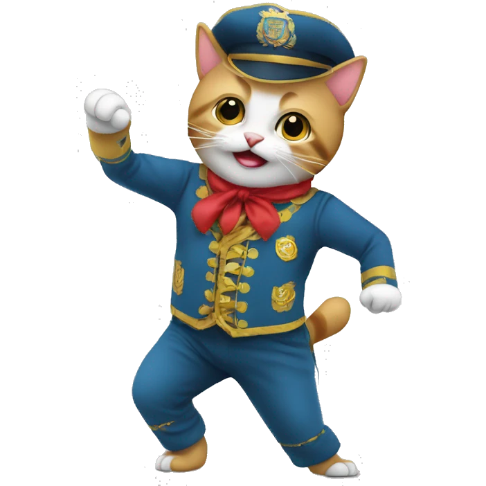Un gato bailando cueca emoji