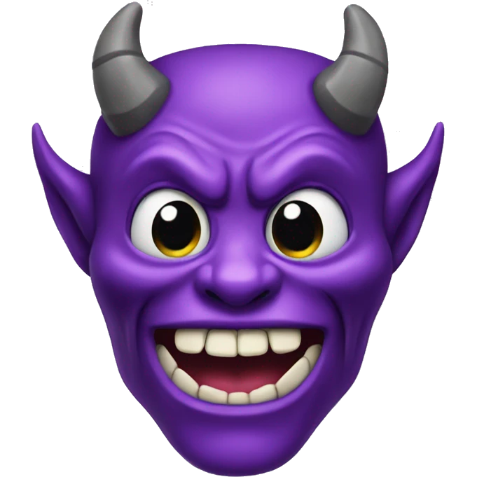 purple demon emoji with tongue sticking out emoji