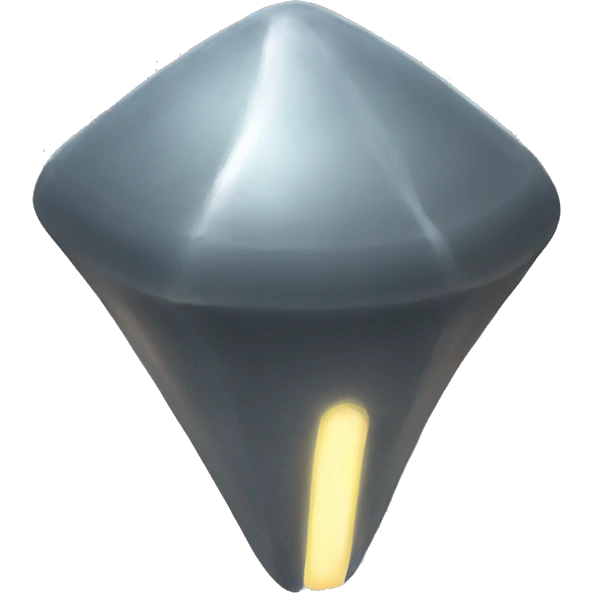 a glowing pure grey space artifact emoji