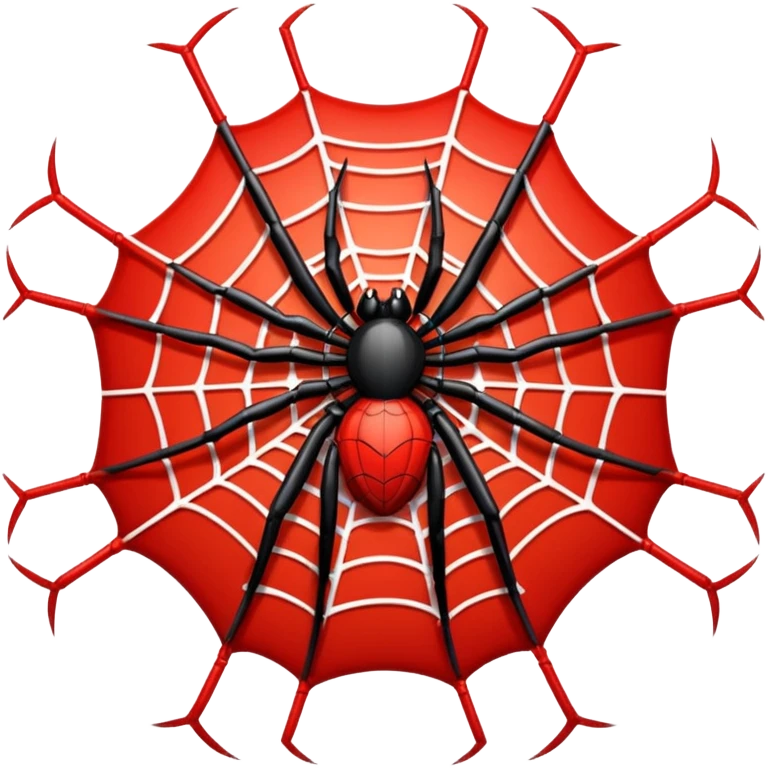 red cartoon spider web emoji