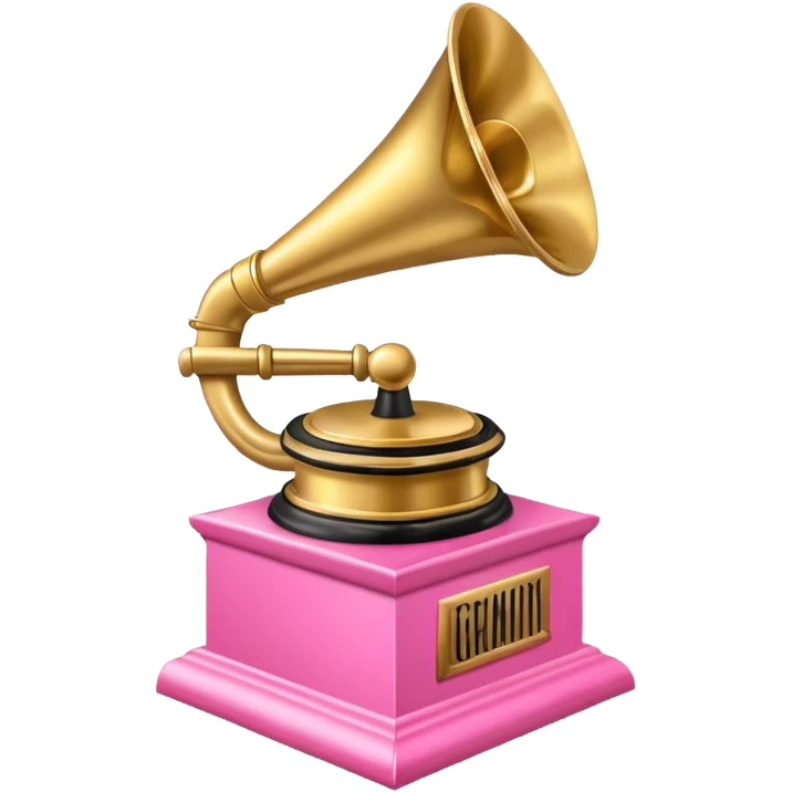 Pink Grammy trophy emoji