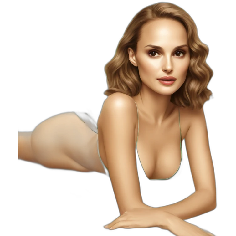 sexy natalie portman back on high heels swimming suit long legs posing relax emoji