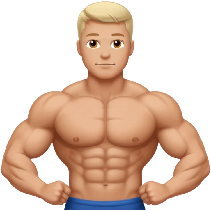 a white muscle man posing emoji
