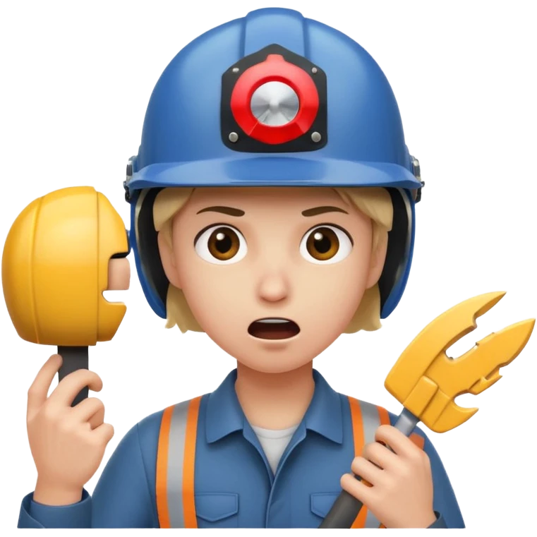 pero tiene que representar un accidente. un objeto golpeando el casco de la persona, o un brazo atrapado  emoji