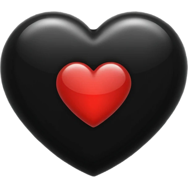 Heart onyx emoji