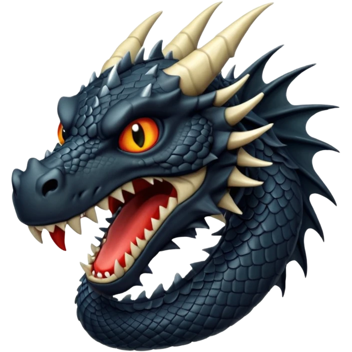 Angry black dragon emoji
