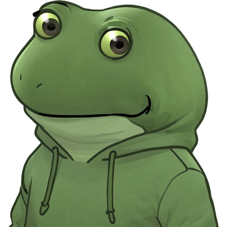 Dig wearing a hoodie emoji