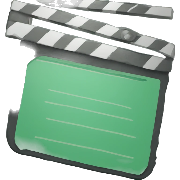 green filmmaking slate emoji