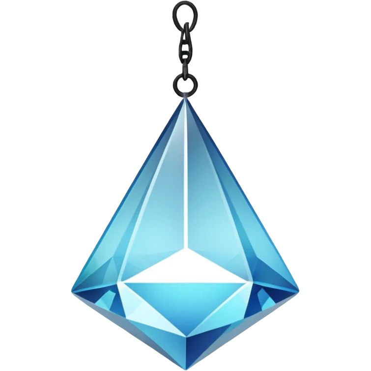 Hanging crystal triangle  emoji