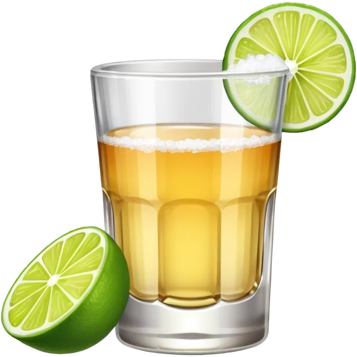 tequila shot, salt, and lime emoji