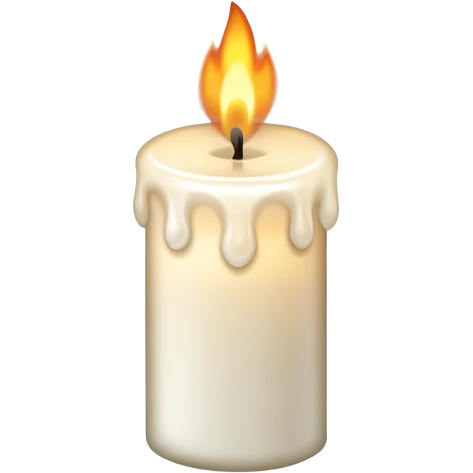 Candle white flame emoji