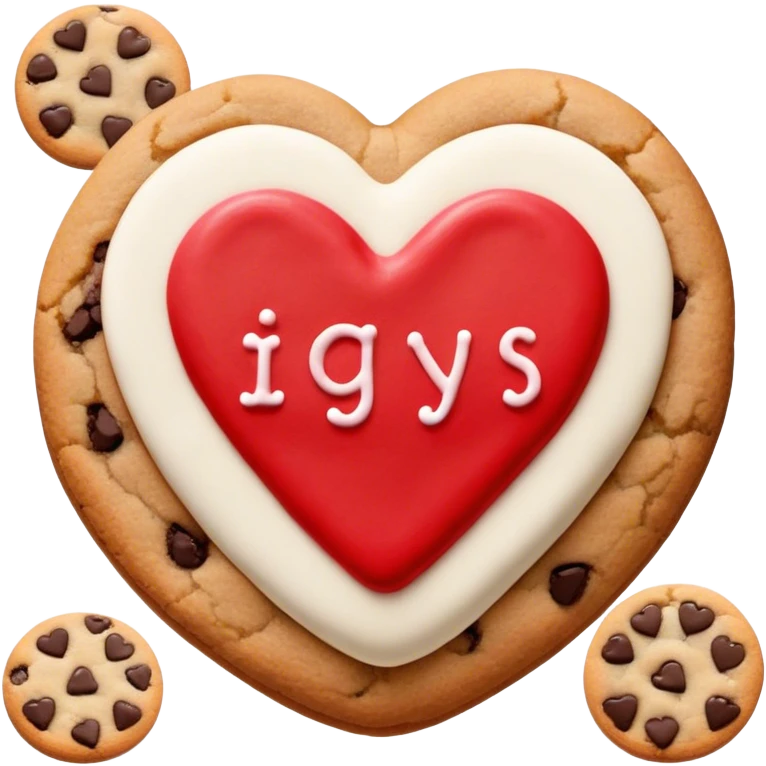 cookie heart with IGY6 written across emoji