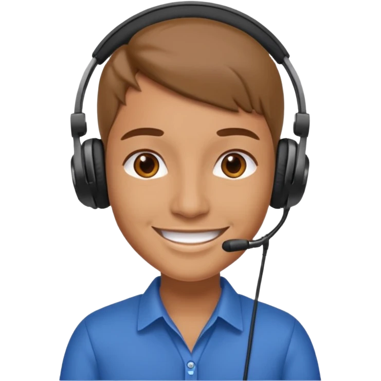 a sales agent with headphones emoji