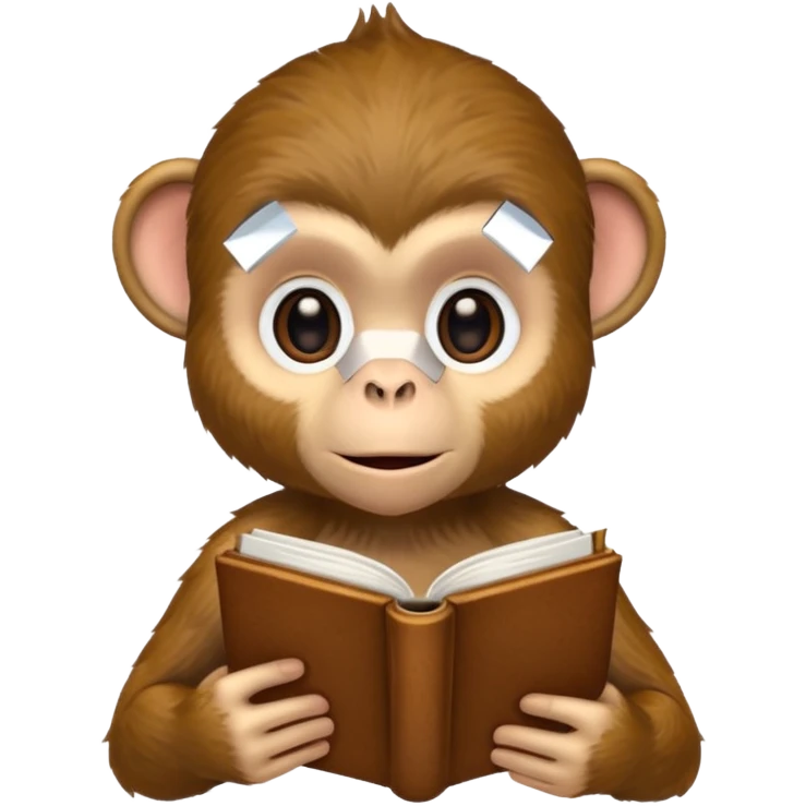 Monkey with book emoji