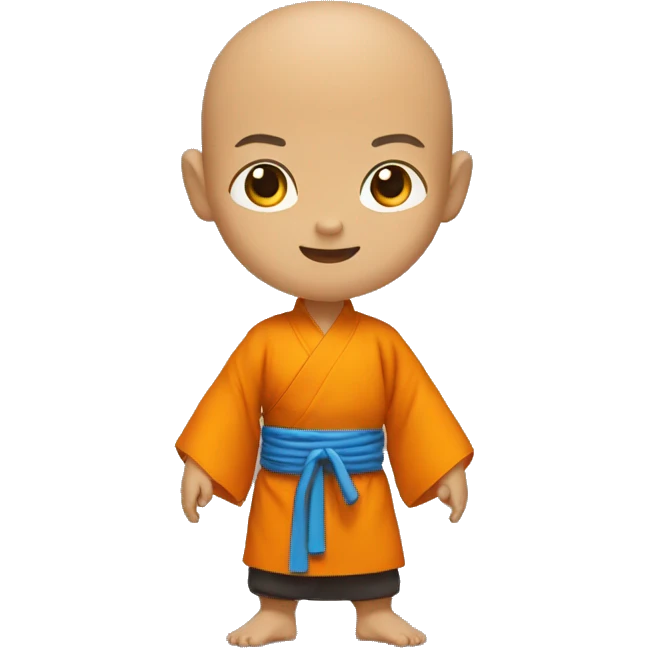 Kid monk Kung-fu emoji