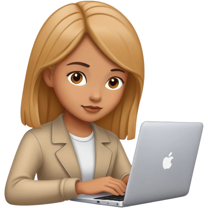 girl working with laptop emoji
