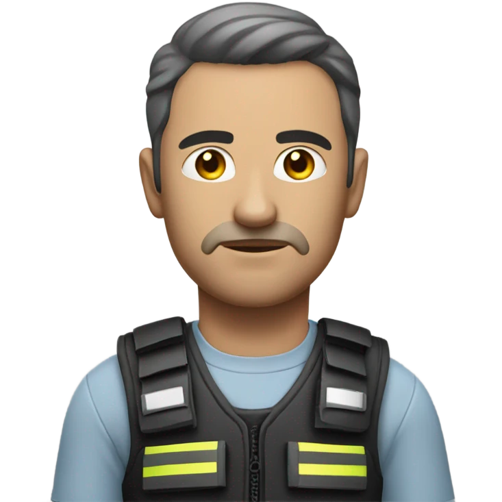 man standing with anti-stab vest emoji