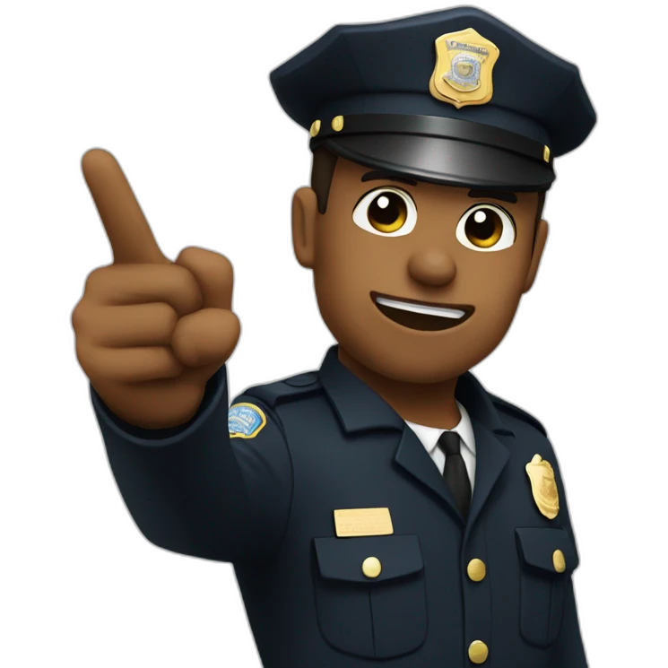 cop pointing finger emoji