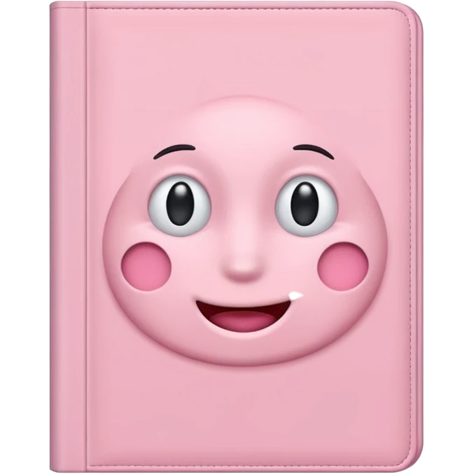 a soft pink book cover emoji