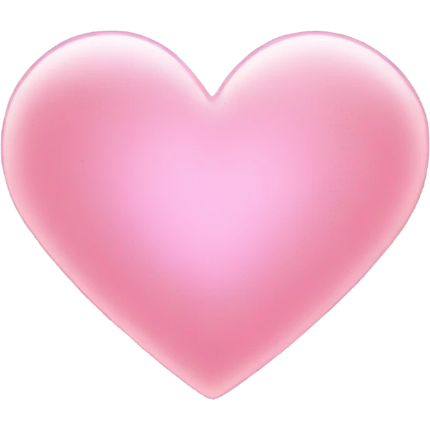 Glowing light pink heart  emoji