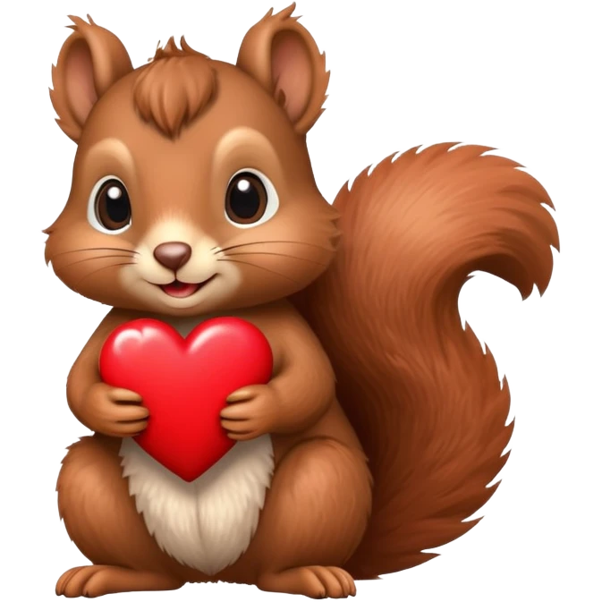 Squirrel with a heart emoji