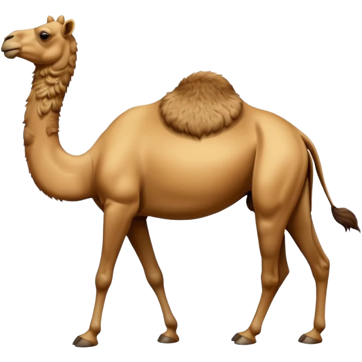 High resolution camels without fur emoji