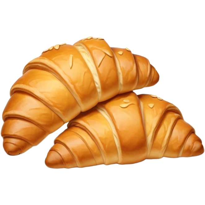 Croissant on the white plate emoji