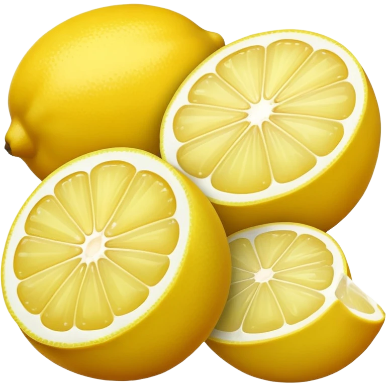 lemon fruit, simple and bright emoji