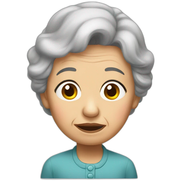 Grand mère triste emoji
