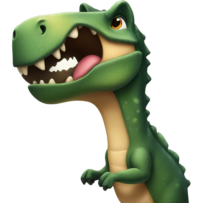 a dinasaur that kiss  emoji