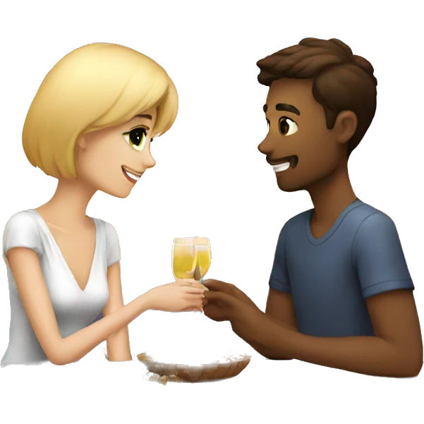 Romantic date white emoji