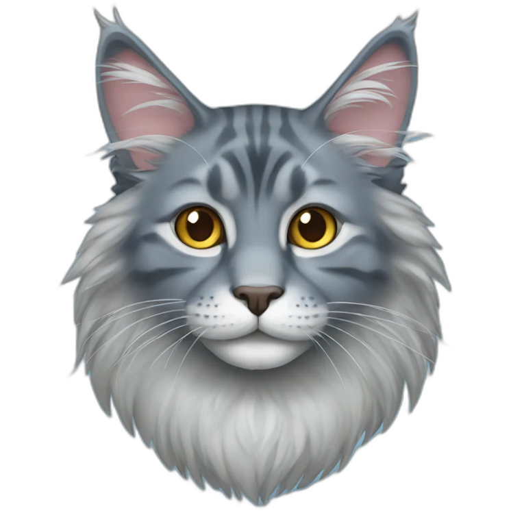 Blue mainecoon emoji