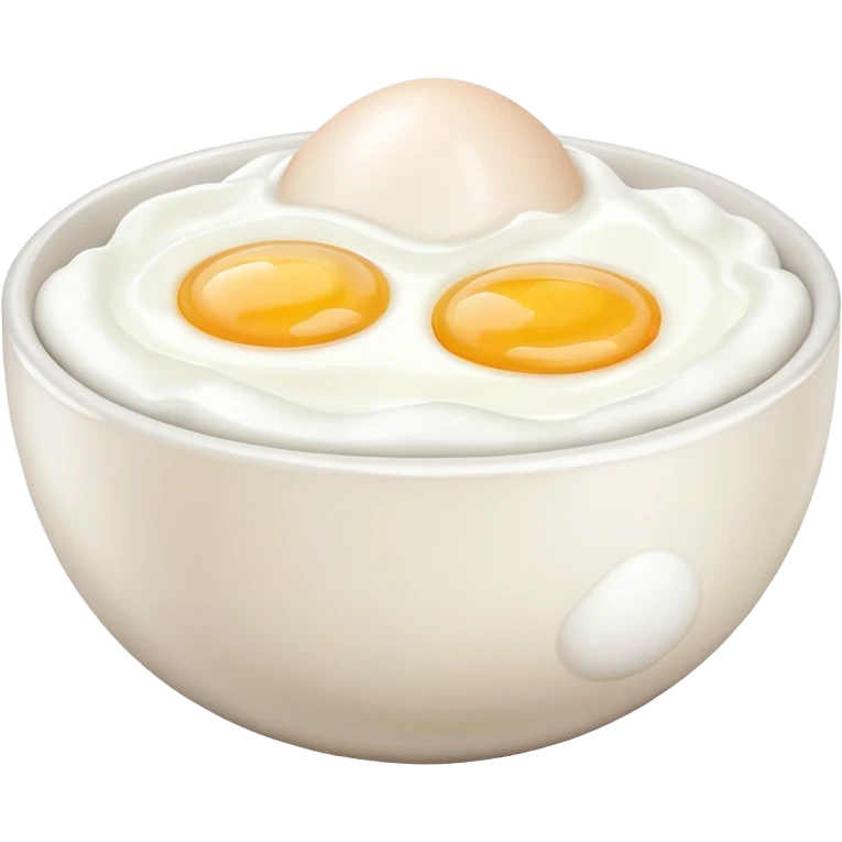 a bowl with just egg whites emoji