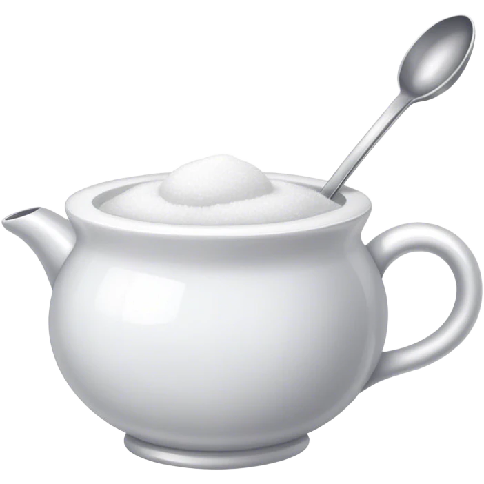 Sugar bowl with a spoon full of sugar emoji