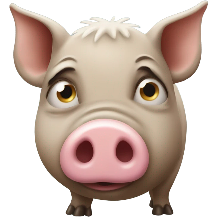 Pig with mud  emoji