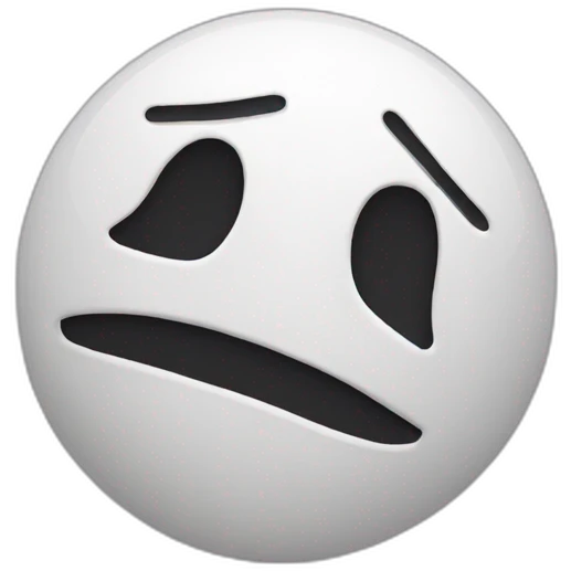 A sad Emoji wearing a laughting mask emoji