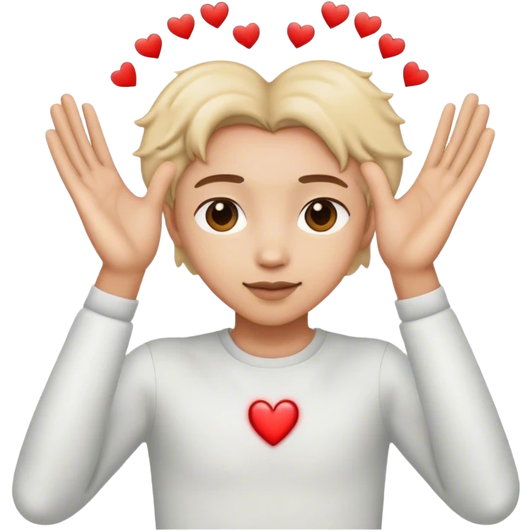 me forming a heart with my hands emoji