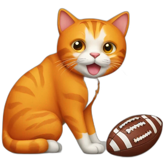 orange-cat-football emoji