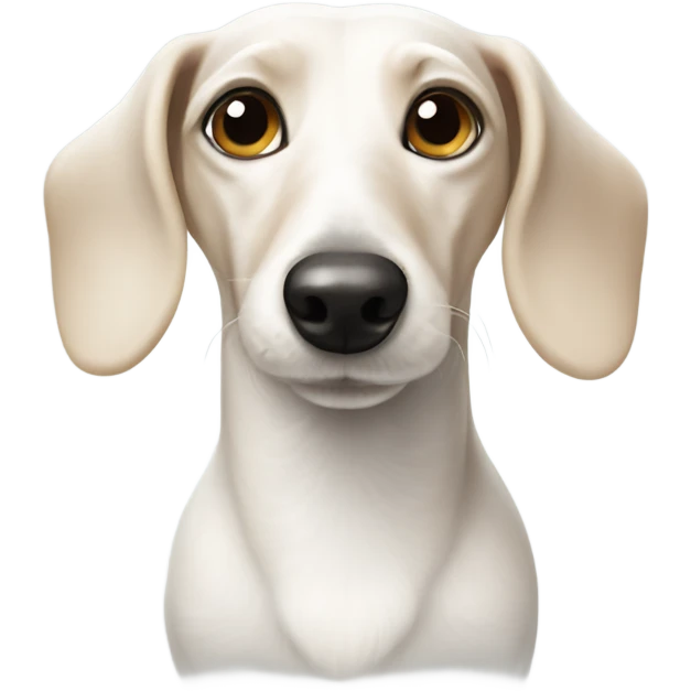 White dachshund  emoji
