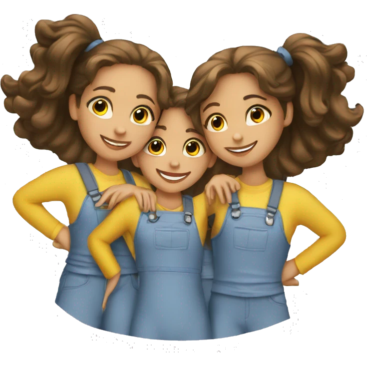 3 girls teamwork emoji