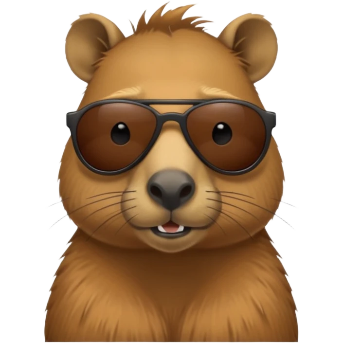 Capibara con lentes de sol oscuros emoji